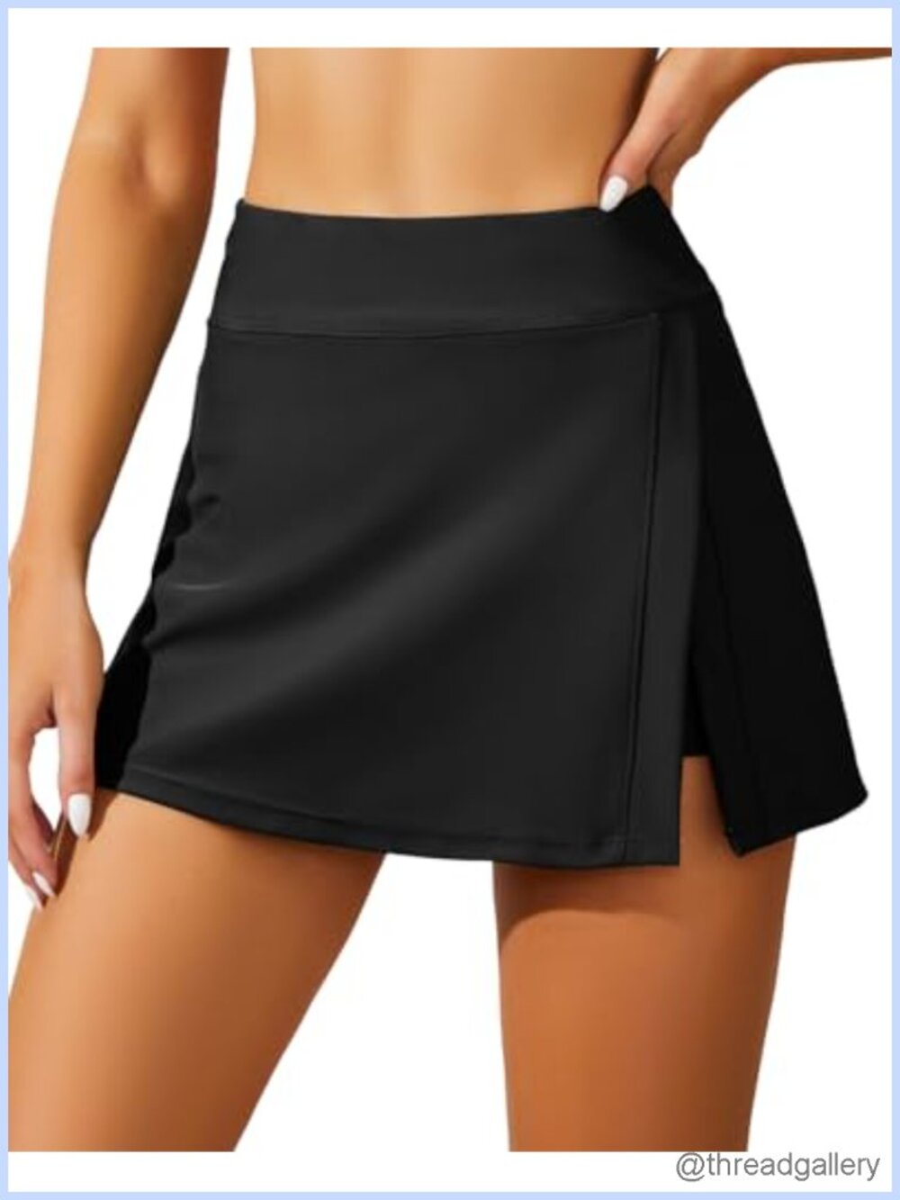 High Waisted Swim Skirt with Built-in Shorts Tummy Control Bottoms